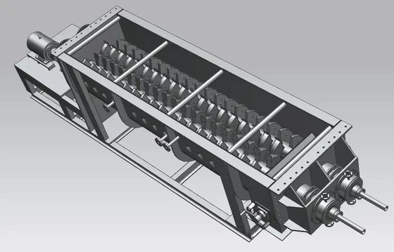 SS304 SS316L Rotary Paddle Dryer System For Paste / Slurry / Sludge