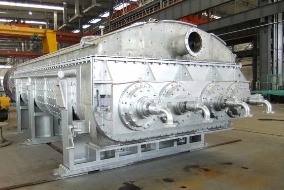 Hollow Blade Sludge Dryer Machine , Rotary Vacuum Paddle Dryer