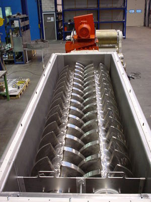 Hollow Blade Sludge Dryer Machine , Rotary Vacuum Paddle Dryer