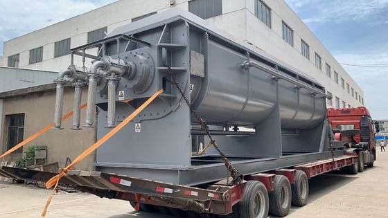 Hollow Blade Sludge Dryer Machine , Rotary Vacuum Paddle Dryer